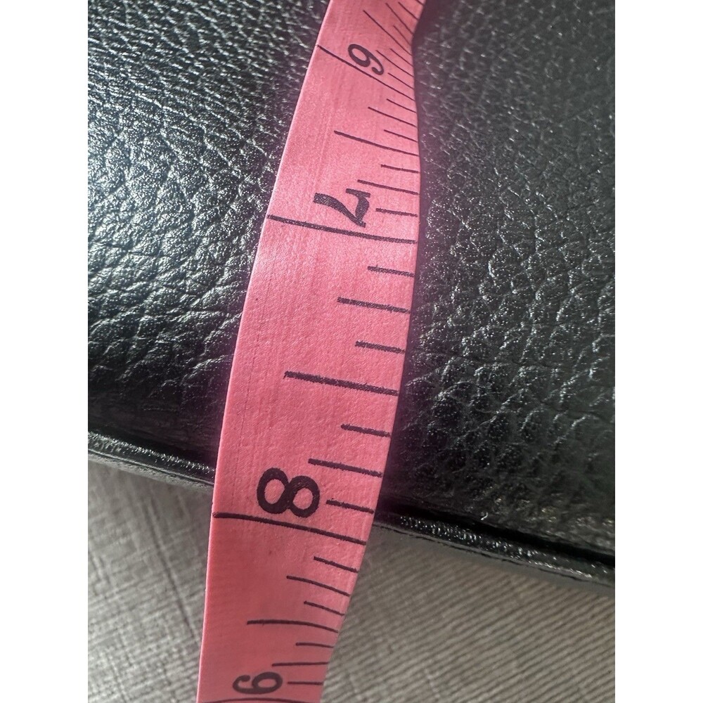 Burberry black pebbled leather top handle handbag Nova Check Interior - Picture 16 of 16